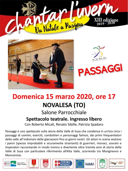 Passaggi - Spettacolo teatrale, Domenica 15 marzo 2020